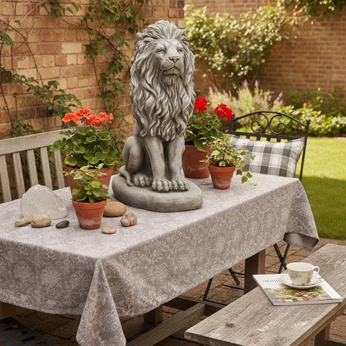 Upright lion stone statue - upright,