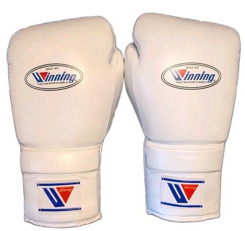 Winning white boxing gloves - winning,
