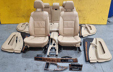 BMW 5 SERIES E60 525i 530D 07-10 BEIGE LEATHER SEATS, TRIMS & DOOR CARDS