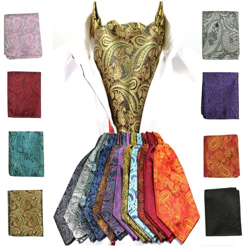 Paisley cravat ascot tie - cravat,