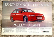 VAUXHALL ASTRA GSi - FRAMEABLE COLLECTIBLE ORIGINAL CLASSIC CAR ADVERT