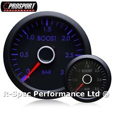DIESEL 52mm Prosport VW Red Needle Turbo Boost Gauge 3 BAR Golf MK4 MK5 TDI GTD