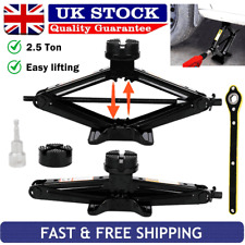 2.5 Ton Tonne Scissor Jack Lift Wind Up for Car Van Garage w/Crank Speed Handle