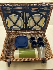 Brookes Baskets Picnic Hamper Wicker Basket Vintage