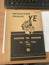Ruston Oil engine Instruction