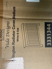 Vida Designs Arlington White Modern Radiator Cover Wood White & Oak