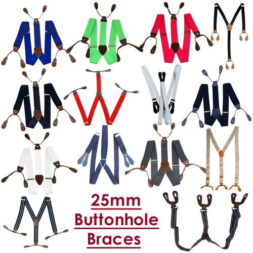 Mens button hole - button, braces