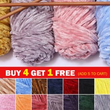100g Skein Chunky Chenille Yarn Crochet Soft Baby Velvet Knitting Wool DIY