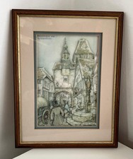 Vintage 3D Anton Pieck framed