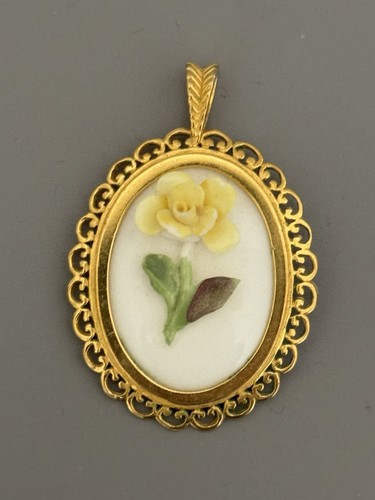Porcelain yellow rose flower - porcelain,