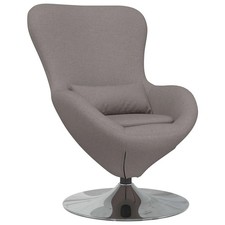 Egg Chair Fabric Modern Lounge Luxury Furniture Indoor Seating Swivel  vidaXL