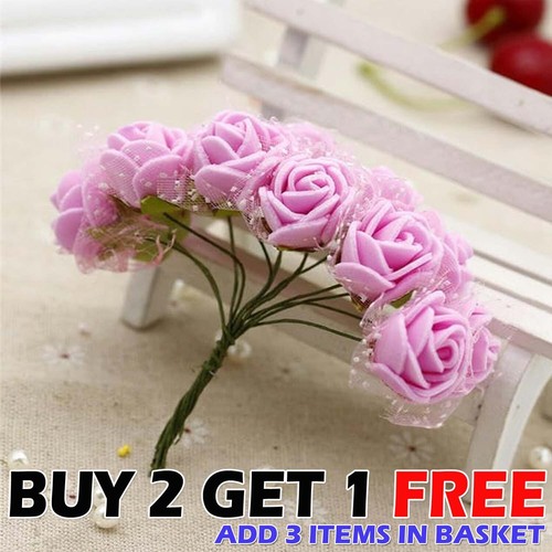 Mini foam rose flowers - mini, 2.5cm