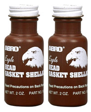 2 X ABRO EAGLE HEAD GASKET SHELLAC COMPOUND SEAL STOP LEAK FAST DRYING 59ML