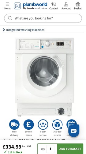 Indesit 7kg 1200 spin - indesit,
