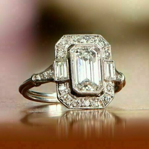 Art deco antique 2ct emerald - art,