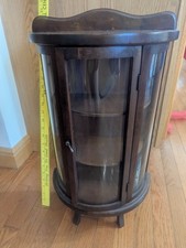 Vintage Bow Front Wall Curio