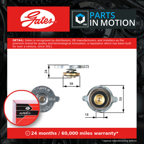 Radiator cap fits ford - cap,