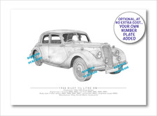 Riley 1.5 Litre RM hand-drawn