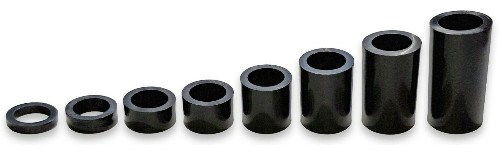 Nylon plastic black spacers - black,