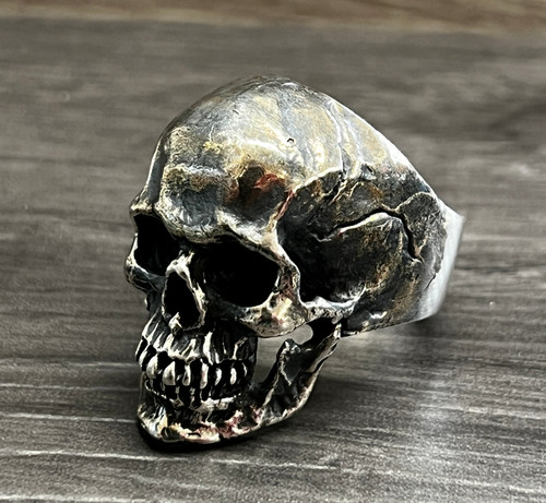 925 sterling silver - silver, skull