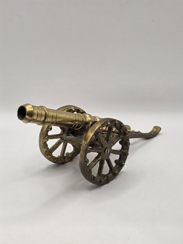 Vintage brass cannon - vintage, ornament