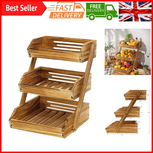 Tier wooden fruit basket - 3-tier,