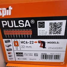 Spit Pulsa 800 HC6 22mm (Pack of 500+ Gas) New
