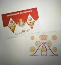 Divisionale Monaco 2025 8 valori Brilliant Universal  New Coins Design