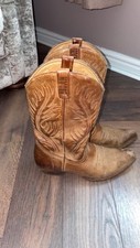 Vintage Loblan Brown 100% Leather Mid Calf Boots Cowboy Western Boots UK 8/EU42 