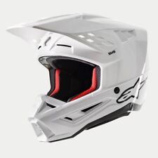 Alpinestars 2026 Supertech SM5 Solid White Gloss Motocross Helmet MX Quad Enduro