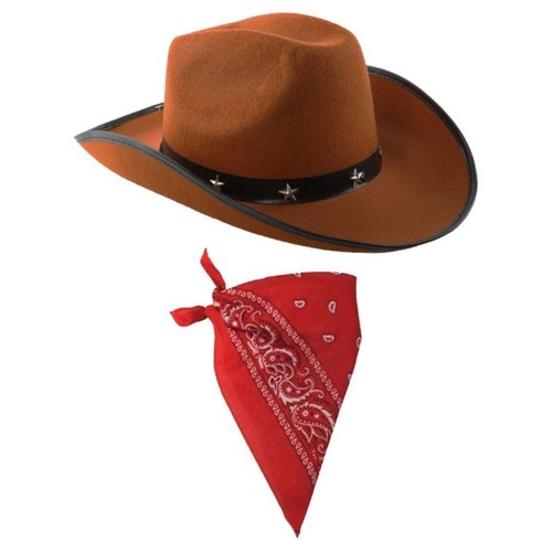 Kids brown star studded - kids, cowboy