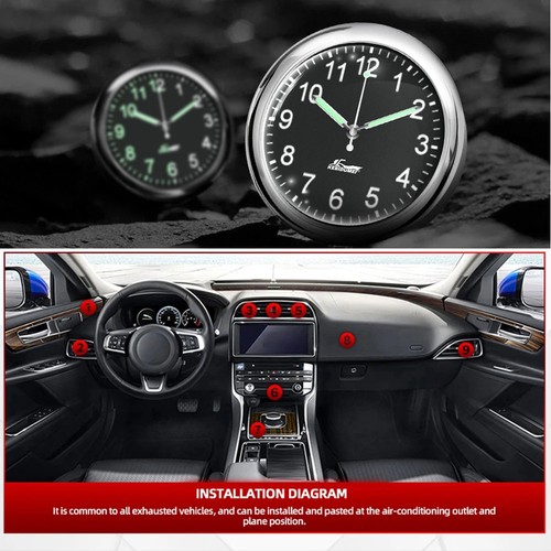 Mini car dashboard clock - car,