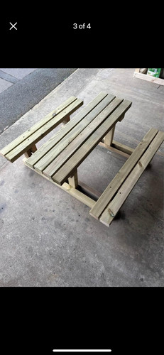 Childrens picnic bench parasol - bench,