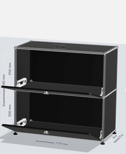 Usm haller sideboard black - usm,