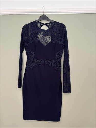 Lipsy navy blue lace bodycon - lipsy,