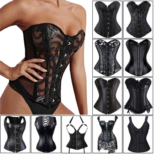 Women black overbust boned - women,