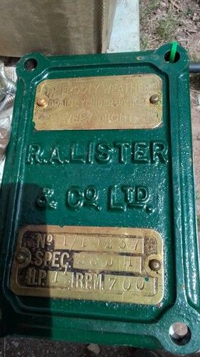 Lister spec plate genuine - lister,