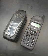 Vintage Phillips Cellnet BT Mobile Phone & Case - Untested- Brick Style Phone