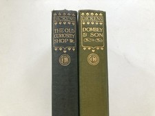 DICKENS Two Green Antique