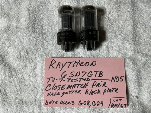 Matched pair 6sn7gtb raytheon - matched,