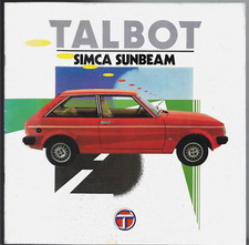 Talbot Simca Sunbeam 1979-1980 French Market Sales Brochure LS GL GLS Ti Lotus