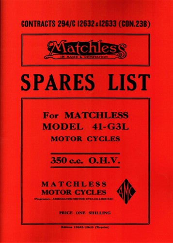 Matchless g3l parts - matchless, 41