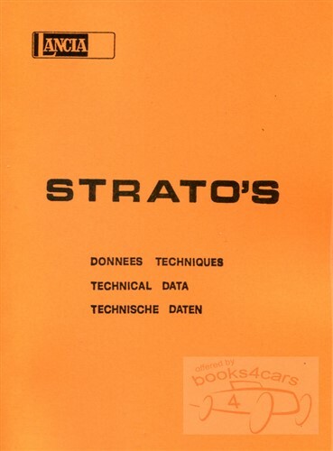 Lancia stratos service manual - stratos,