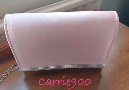 Pale pink satin - pale, diamanté