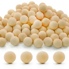 100Pcs Unfinished Wooden Balls