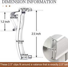2.5 Inch Valance Clips for