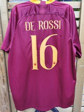 AS Roma Home 2018/19 Football Shirt Size XL De Rossi #16 Nike