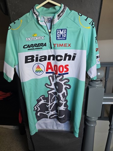 Vintage cycling jersey bianchi - cycling,