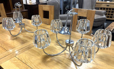 STUNNING PAIR OF GLASS/CHROME