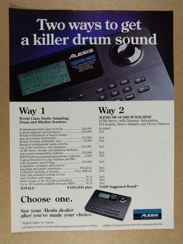 1991 alesis drum machine - sr-16,